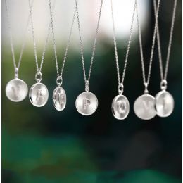 Ciondolo Lettera Alfabeto - Medaglia in Oro 18ct & Diamante 