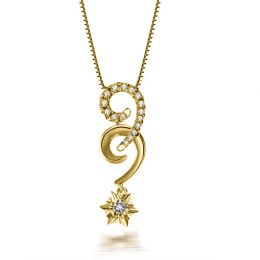 Ciondolo 99 - Oro giallo - Diamanti 0.300ct