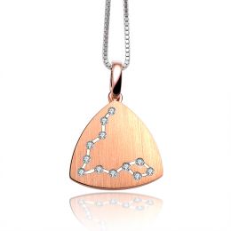 Ciondolo astrologico - Costellazione dei pesci - Oro rosa, d