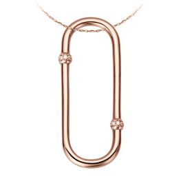 Ciondolo - Oro rosa 3.63gr - Diamanti 0.060ct