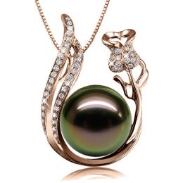 Ciondolo Arvoredo - Oro Rosa, Diamanti e Perla di Tahiti