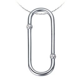 Ciondolo - Oro bianco 3.63gr - Diamanti 0.060ct