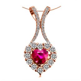 Ciondolo Rubacuori - Oro rosa, Rubini e Diamanti