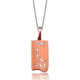 Ciondolo astrologico - Costellazione dello scorpione - Oro rosa, diamanti