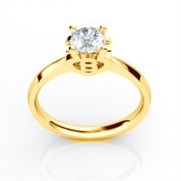 Anello iniziale - Lettera B - Diamante, oro giallo | Gemperl