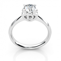Anello iniziale - Lettera D - Diamante, platino | Gemperles