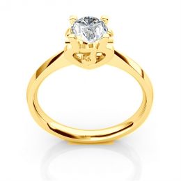 Anello iniziale - Lettera J - Diamante, oro giallo | Gemperl
