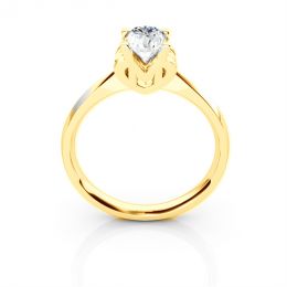 Anello iniziale - Lettera M - Diamante, oro giallo | Gemperl