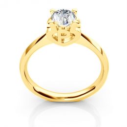 Anello iniziale - Lettera P - Diamante, oro giallo | Gemperl