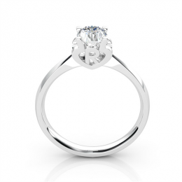 Anello iniziale - Lettera R - Diamante, platino | Gemperles