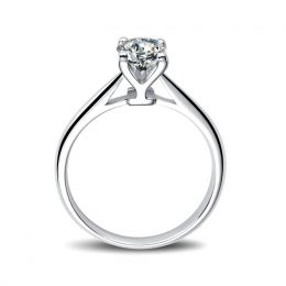 Anello Solitario Lettera Alfabeto Y - Platino e Diamante | G