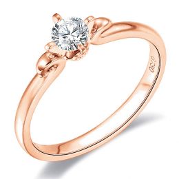 Anello di Fidanzamento Weston - Oro Rosa e Diamante Solitari