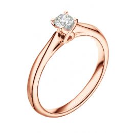 Anello di Fidanzamento Donna Richelieu - Oro Rosa & Diamante