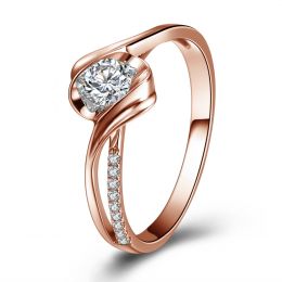 Anello di Fidanzamento Poesia di Diamanti - Oro Rosa 18kt e