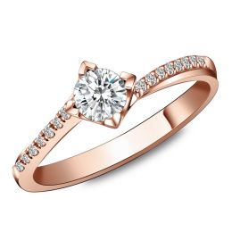 Anello di Fidanzamento Pericle -  Oro Rosa & Diamanti | Gemp
