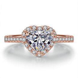 Anello di Fidanzamento Amore di Diamante - Oro Rosa & Diaman