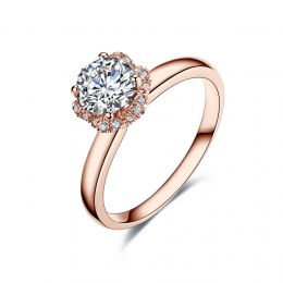 Anello di Fidanzamento Seducente Ranuncolo - Diamante Solita