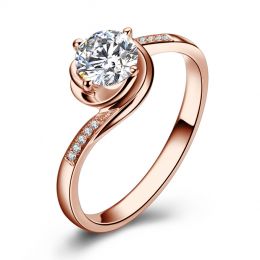 Anello di Fidanzamento Rose Vertige - Diamante Solitario Com