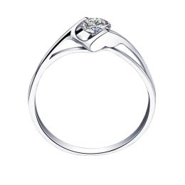 Anello di Fidanzamento A Jeanne - Platino e Diamante Solitar