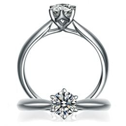 Anello di Fidanzamento L'Amour - Platino e Diamante Solitari