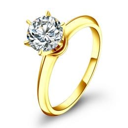 Anello di Fidanzamento Timeless - Diamante Solitario & Oro Giallo | Gemperles