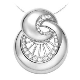 Ciondolo - Oro bianco 5.10gr - Diamanti 0.260ct