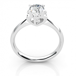 Anello iniziale - Lettera F - Diamante, oro bianco | Gemperl