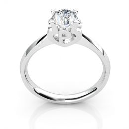 Anello iniziale - Lettera P - Diamante, oro bianco | Gemperl