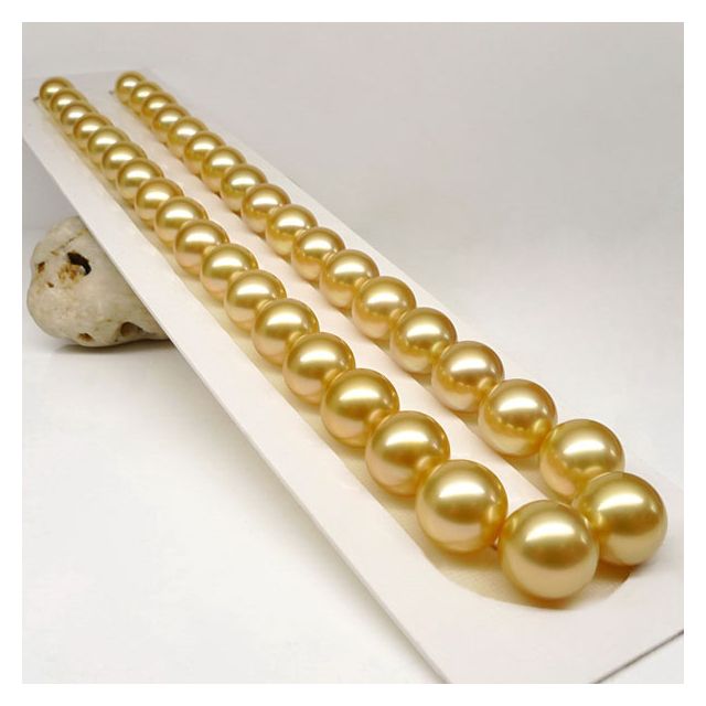 Collana di perle autentiche dei Mari del Sud: champagne, dorate, bianche, chiusura s925 - Italia Collana di perle autentiche dei Mari del Sud: champagne, dorate, bianche, chiusura s925 - Italia