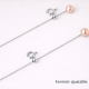 Catena veneziana 45 cm Oro bianco 18ct, Regolabile 35-45 cm, 1,0g