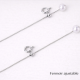 Catena veneziana 45 cm Oro bianco 18ct, Regolabile 35-45 cm, 1,0g