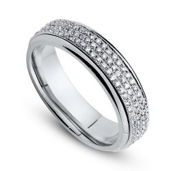 Fede Donna - Oro bianco 5.60 - Diamanti 0.653ct