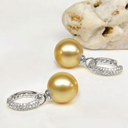 Orecchini Alicante - Oro Bianco e Perle dei Mari del Sud