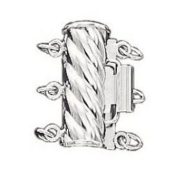 Collana Akina - Tre Fili di Perle Akoya Bianche - 6.5/7mm, AAA oro bianco