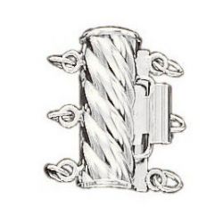 Collana A Tre Fili Chabada - Perle d'Acqua Dolce Bianche - 5/5.5mm, AAA oro bianco