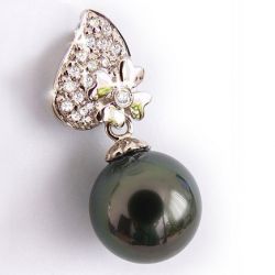  Ciondolo Quadrifoglio Darius - Oro Rosa, Perla di Tahiti