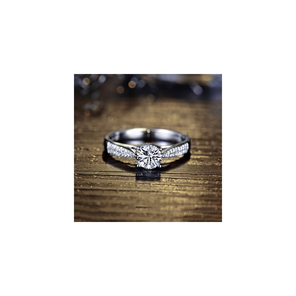 Anello di Fidanzamento Lafayette - Diamante Solitario su Oro Bianco 18k | Gemperles - 6