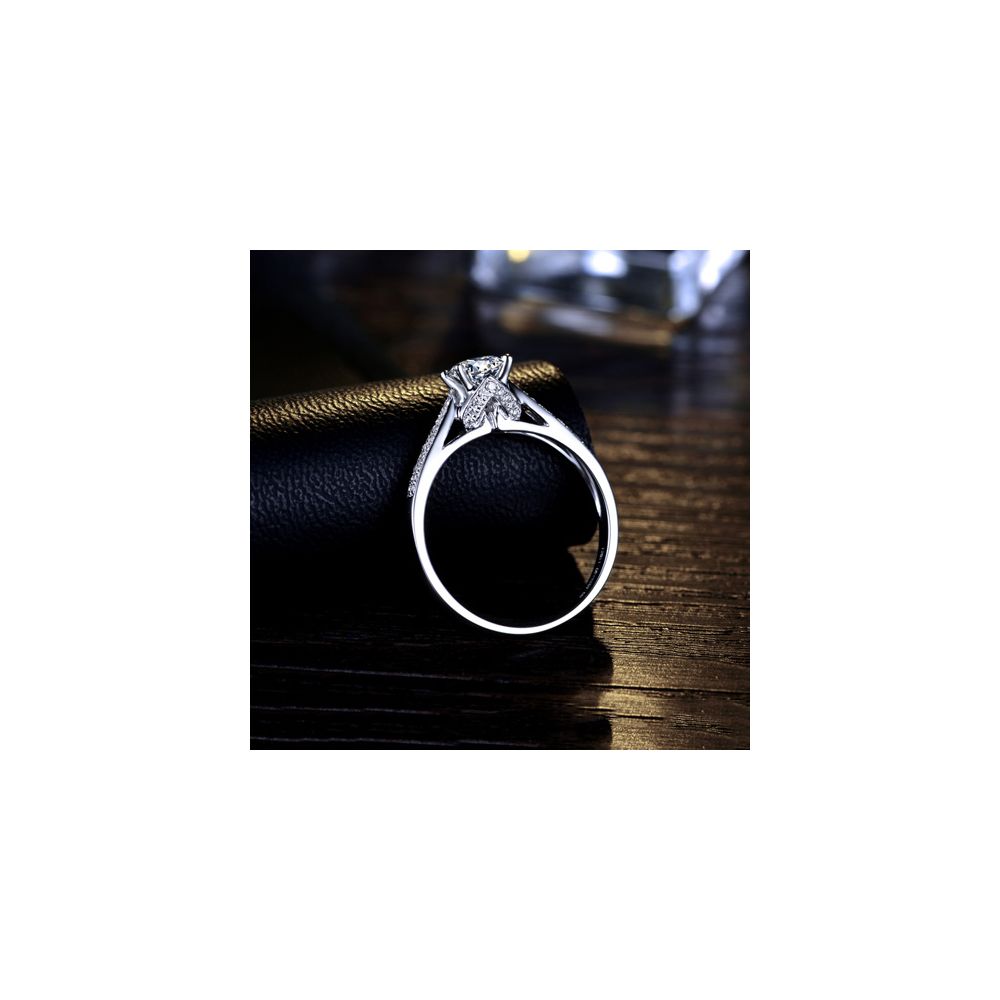 Anello di Fidanzamento Lafayette - Diamante Solitario su Oro Bianco 18k | Gemperles - 8