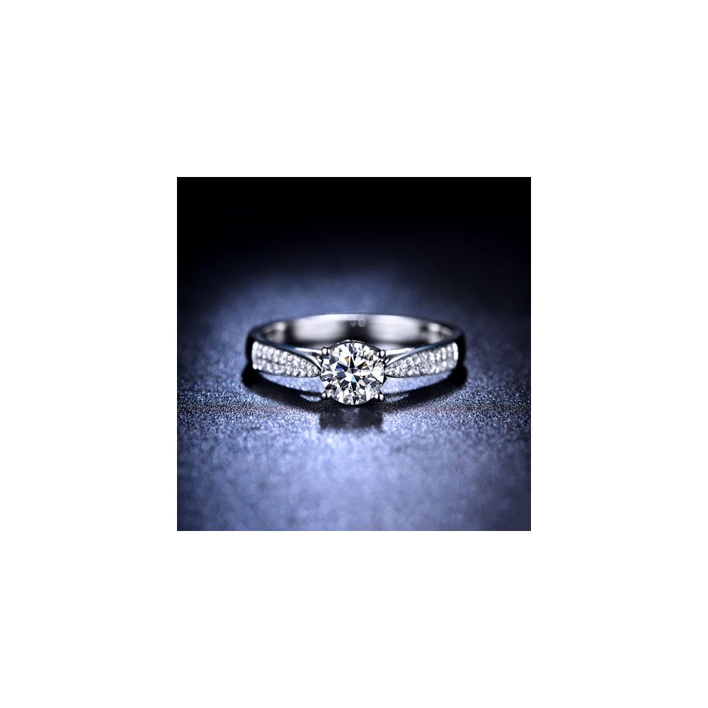Anello di Fidanzamento Lafayette - Diamante Solitario su Oro Bianco 18k | Gemperles - 4