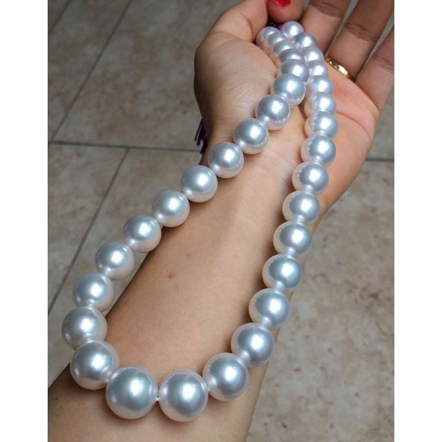 Collana Zénobie - Perle Coltivate Bianche dei Mari del Sud