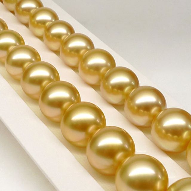 Collana Clothilde - Perle Coltivate Dorate Gold dei Mari del Sud