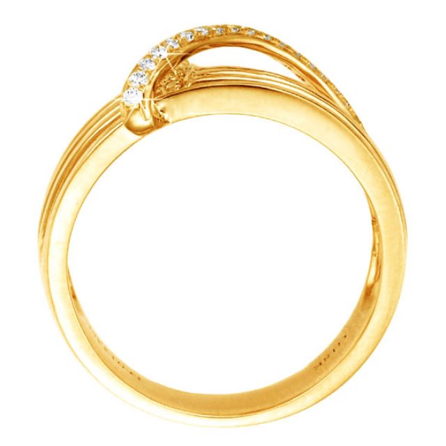 Anello Donna - Oro giallo 4.58gr - Diamanti 0.133ct