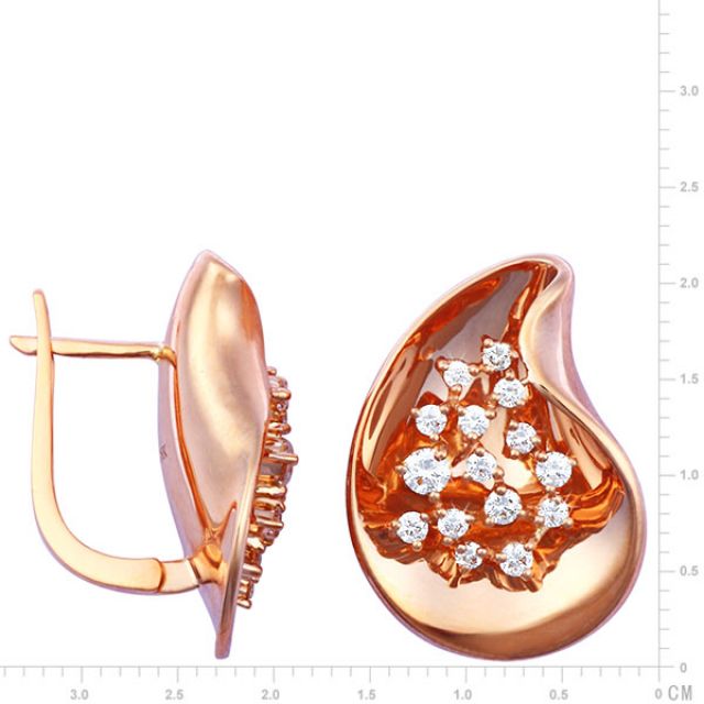 Orecchini Capraia - Monachella da Donna in Oro Rosa e Diamanti