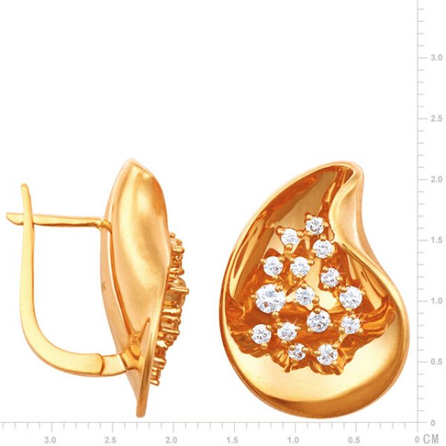 Orecchini Capraia - Monachella da Donna in Oro Giallo e Diamanti