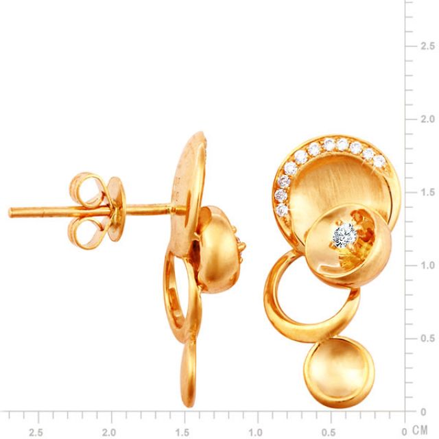 Orecchini Antioco - Pendenti da Donna in Oro Giallo e Diamanti