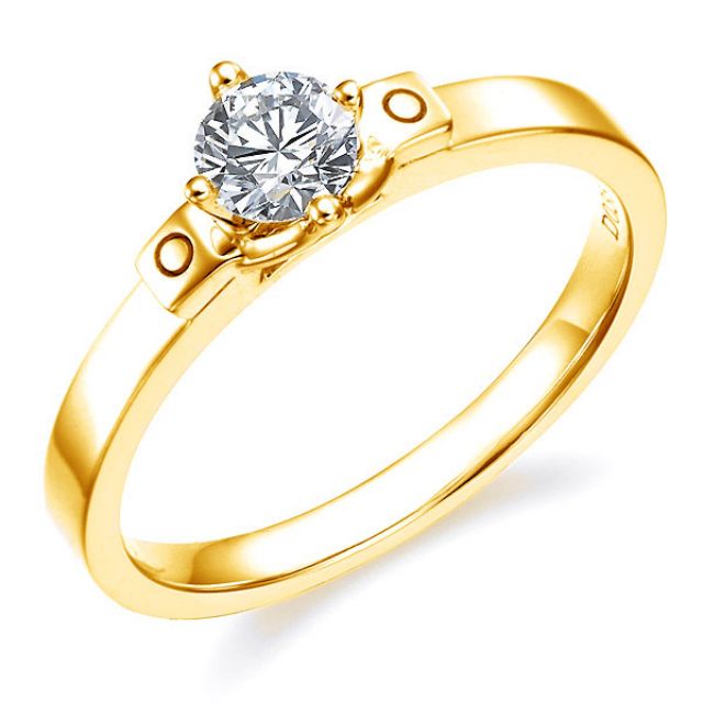 Anello di Fidanzamento Curtis - Diamante Solitario & Oro Giallo