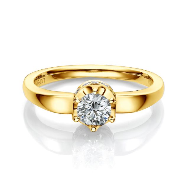 Anello di Fidanzamento Agartha - Oro Giallo & Diamanti | Gemperles