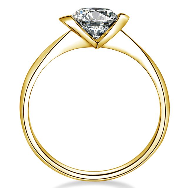 Anello di Fidanzamento Cuore Maestoso - Diamante Solitario & Oro Giallo | Gemperles