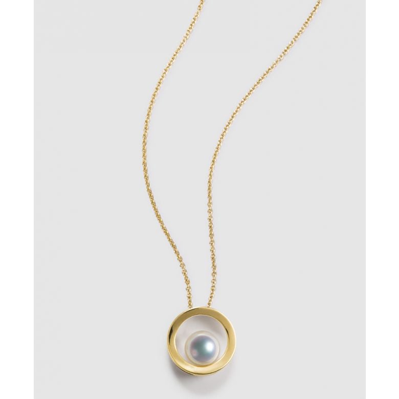 Ciondolo e Orecchini Himiko. Perle Akoya, Oro giallo, diamanti - 4