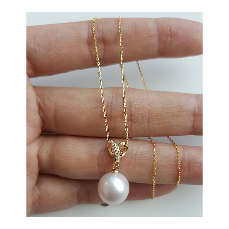 Ciondolo Jardin Secret - Oro Giallo, Diamanti e Perla d'Acqua Dolce - 8